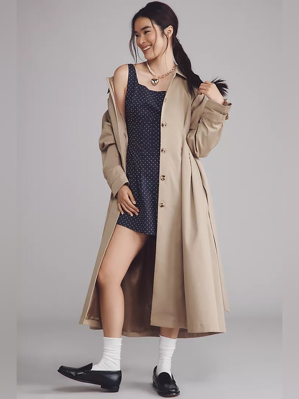 Anthropologie The Tobie Trench Coat by Exquise Size M